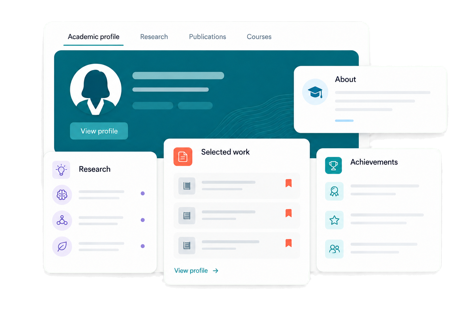 Personal website interface illustration
